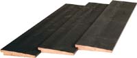 Bevelsiding rabatdelen (potdekselplank) 1-3x19,5x400 fijnbezaagd - Europees Lariks zwart gespoten