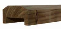 Schutting afdekregel 44x85 geschaafd pM- beschikbare lengte - Europees Lariks gempregneerd