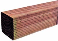 Paal 68x68x150 geschaafd - Europees Lariks gempregneerd