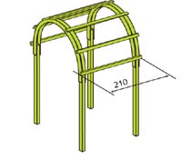 Pergola ROMANTIEK vrijstaand geschaafd incl bevestigingsmateriaal - Europees Lariks gempregneerd