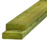 Ligger 44x12x480 geschaafd - VurenGrenen gempregneerd