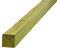 Paal 6,8x6,8x270 geschaafd - Vuren/Grenen geïmpregneerd