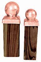Paalornament Bol 7x7 koper