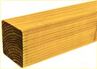 Paal 68x68x270 geschaafd - Siberisch Lariks onbehandeld