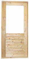 Glasdeur in kozijn enkel 98,7x209,1 geschaafd (excl. glas) - Siberisch Lariks onbehandeld