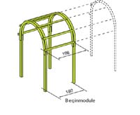 Pergola ROMANTIEK beginmodule geschaafd incl bevestigingsmateriaal - Siberisch Lariks onbehandeld