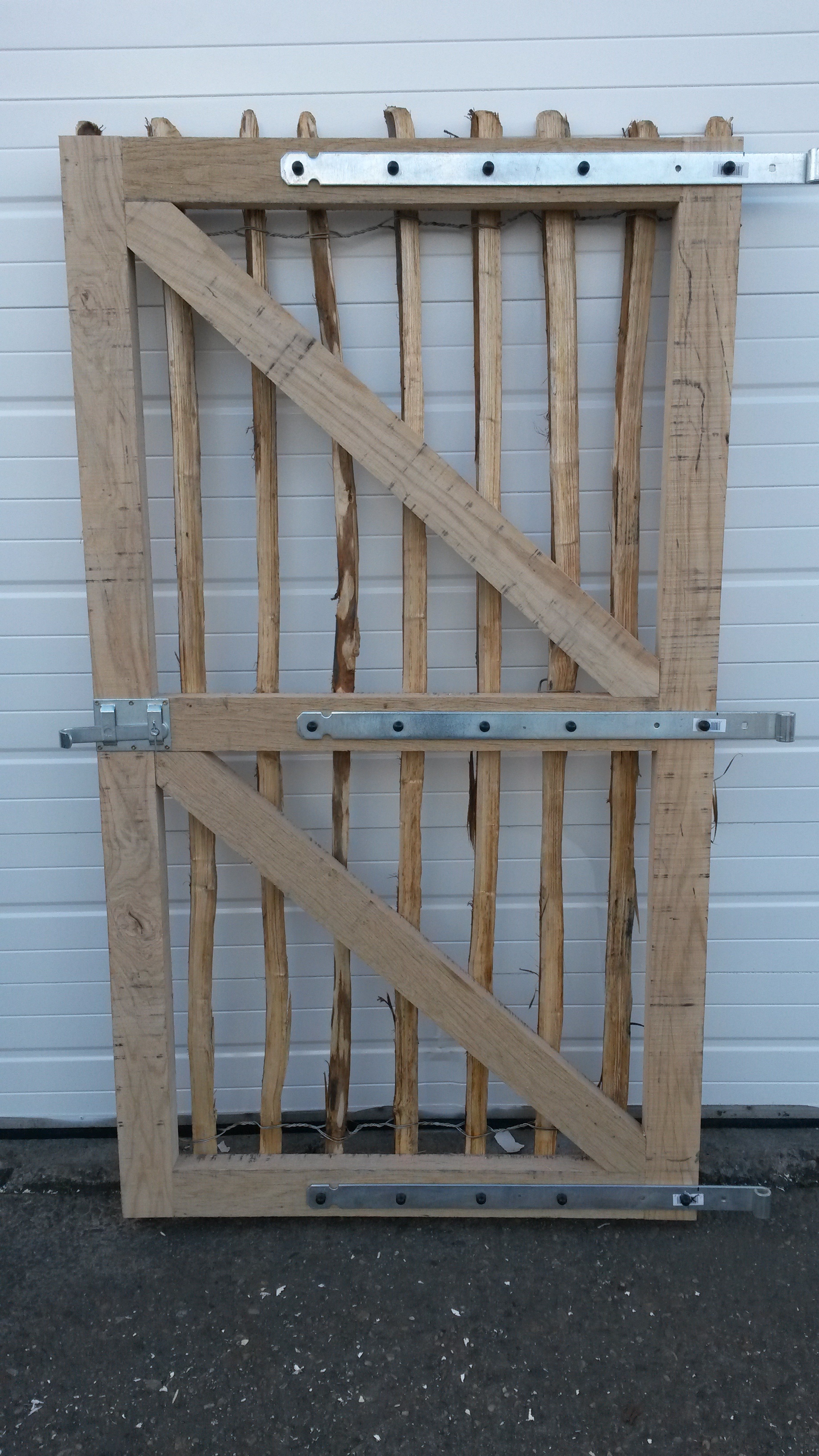 Super Schuttingdeur van kastanje hout op eiken frame - Welles hout JQ-48